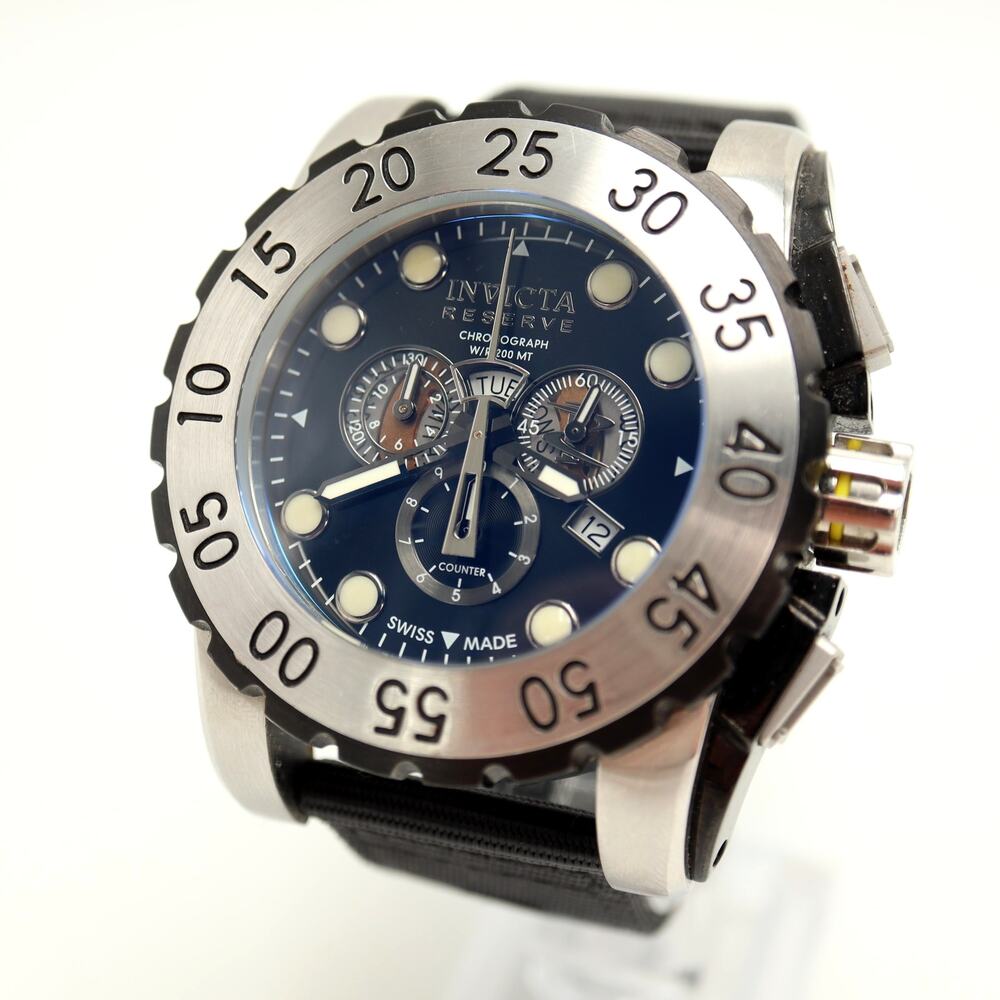 Invicta Reserve Leviathan Swiss Made Chronograph 52mm Watch 6660 w New Battery